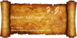 Hauch József névjegykártya