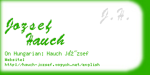 jozsef hauch business card